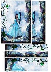 Blue Romantic Butterfly Fairy Side Stackers