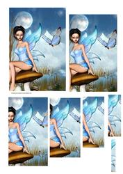 Blue Butterfly Fairy Pyrimage