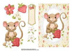 Mouse with Strawberries