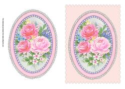 Oval Framed Flowers