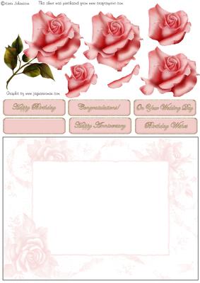 Pink Rose - Year Card Part 2