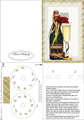 Bottle and Glas -year Card Part 1