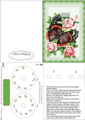 Butterfly & Pink Flower - Year Card Part 1