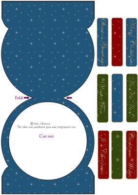 Blue Sparkle Blank Globe Card