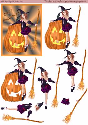 Halloween Pumpkin and Lady