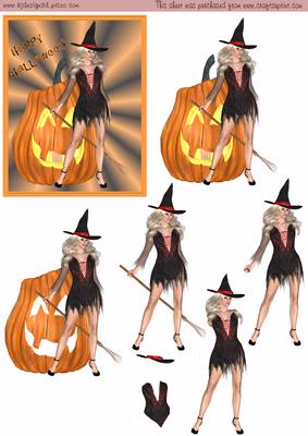 Halloween Pumpkin and Lady