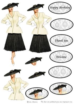 Fashion Lady Balck an D with Part 2