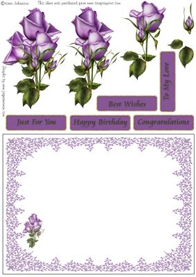 Lilac Roses- Year Card Part 2