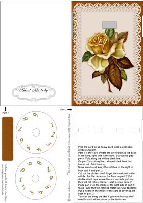 Vintage Rose Year Card Part 1