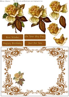 Vintage Rose Year Card Part 2