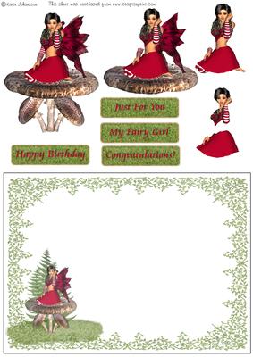 Mushroom Fairy Year Card Part 2