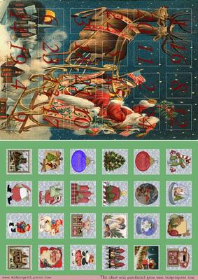 Advent Calendar Santa and Reindeers