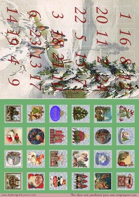 Advent Calendar Robbins in the Snow
