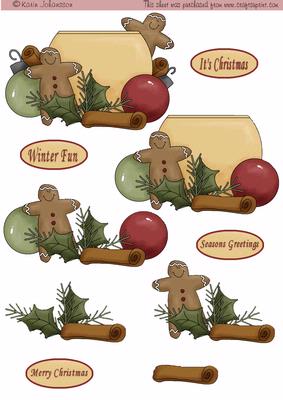 Gingerbred Man and Ornaments