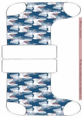 Blue Christmas Stocking