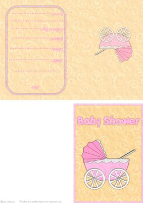 Baby Shower Girl - Print & Fold