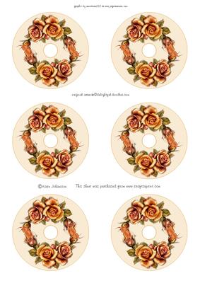 Autumn Rose - Glass Decoration