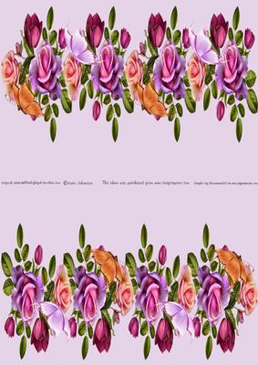 Roses and Butterfly - Candle Cover