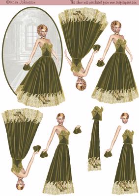 Elegant Lady in Green