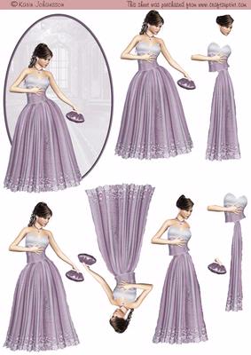 Elegant Lady in Lilac