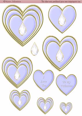 Blue Hart for Valentines Day