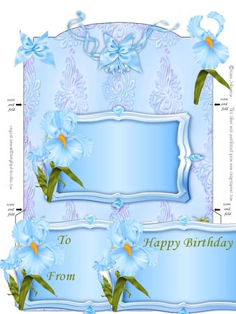 Blue Iris - Mini Money Wallet Kit