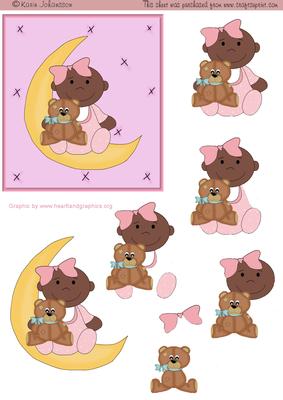 Baby Girl and Moon