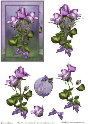 Lilac Bouquet of Roses