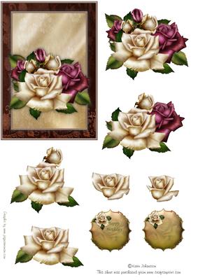 Cream and Lilac Rose