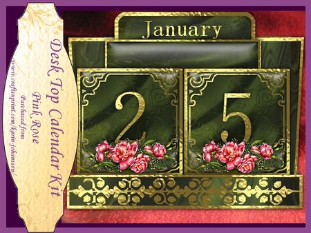 Pink Rose - Desk Top Calender