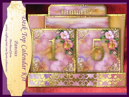 Pansies - Desk to Calender