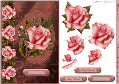 Pink Rose Whit Babysbreath