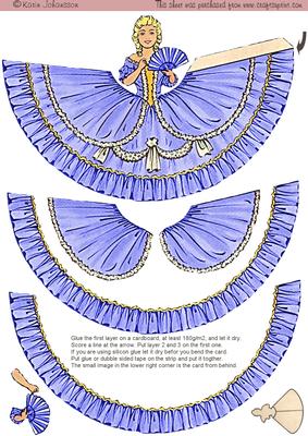 Stand Up Lady in a Crinoline Step by Step