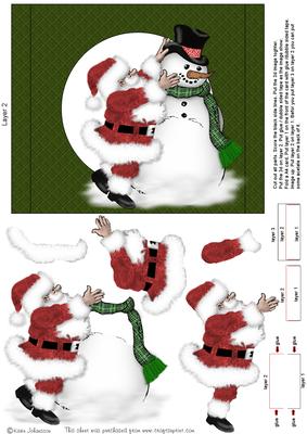 Santa and Snowman Cardarama Part 1