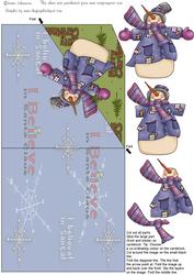 Blue Snowman -corner Fold Back