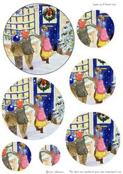 Christmas Shopping Circle Pyramid