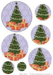 Christmas Tree with Gifts Circle Pyramid
