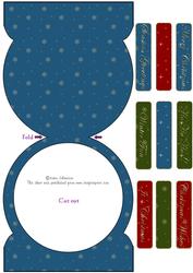 Blue Snowflake Blank Globe Card