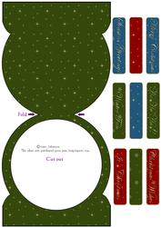 Green Sparkle Blank Globe Card