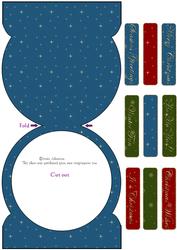 Blue Sparkle Blank Globe Card