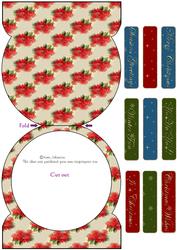 Poinsettia Blank Globe Card