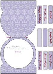 Large Snowflake Blank Globe Card