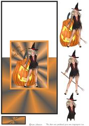 Halloween Pumpkin with Sexy Witch