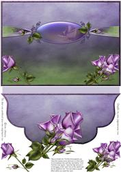 Envelope Card Lavender Roses