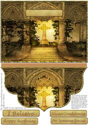 Golden Cross - Envelope Card