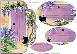 Black Cat and Purple Door