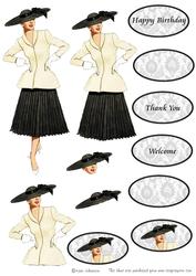 Fashion Lady Balck an D with Part 2