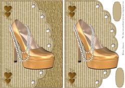 Golden Shoe Envelope Card