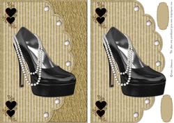 Black Shoe Envelope Card