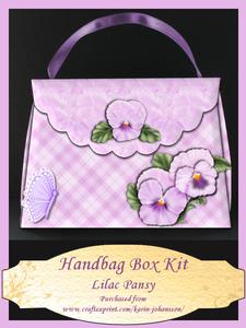 Lilac Pansy - Handbag Box